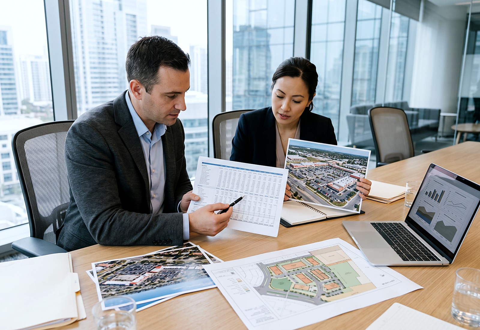 Reviewing an underwriting against the property aerial and site plan